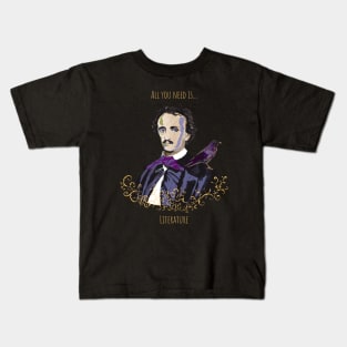 Edgar Allan Poe Portrait Kids T-Shirt